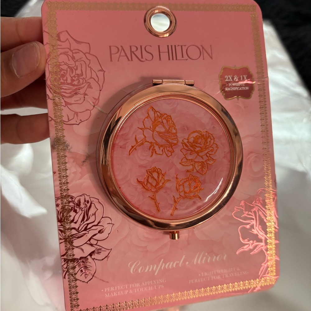 Paris Hilton Rose Gold Compact Mirror